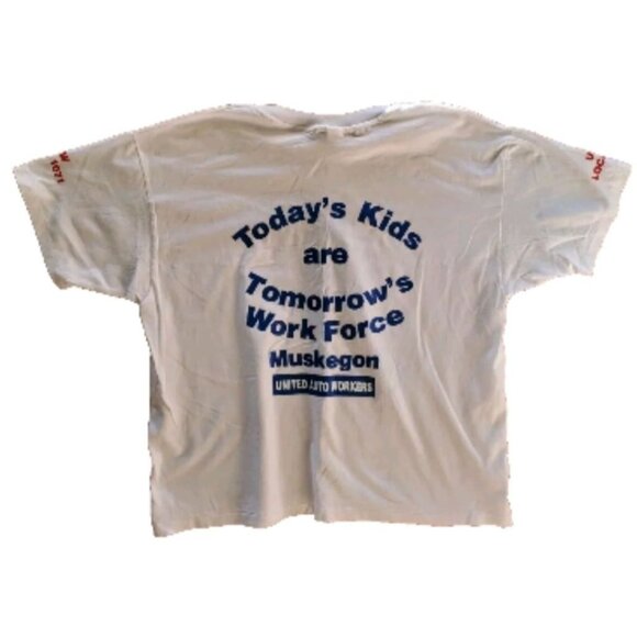 Hanes UAW Local 1071 & 637 Muskegon Michigan USA Hy-Lift SPD XL T-Shirt - Picture 3 of 8